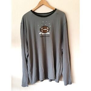 Life Is Good Winter Football Sleep Semi-fitted Long Sleeve Ringer Tee
